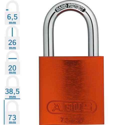 ABUS 72/40 LOTO munkavédelmi kizáró lakat - Kék - 451225