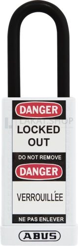 ABUS 74LB/40 Főkulcsos rendszerű LOTO hosszúkengyelű munkavédelmi kizáró lakat - Fehér