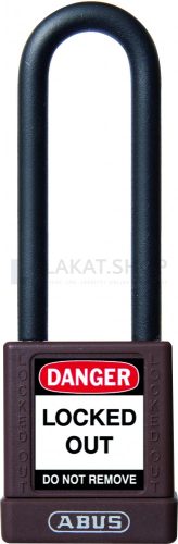 ABUS 74/40HB75 Főkulcsos rendszerű LOTO hosszúkengyelű munkavédelmi kizáró lakat - Barna