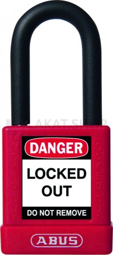 ABUS 74/40 Főkulcsos rendszerű LOTO munkavédelmi kizáró lakat - Piros