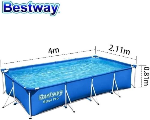 Bestway 56424 Fémvázas medence szögletes 400x211x81cm