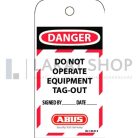 ABUS T150 LOTO munkavédelmi Tagout (kitáblázó) biléta, széles kivitel - Angol nyelvű - 778018