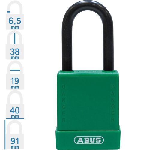 ABUS 76/40 LOTO munkavédelmi kizáró lakat, műanyag kengyellel
