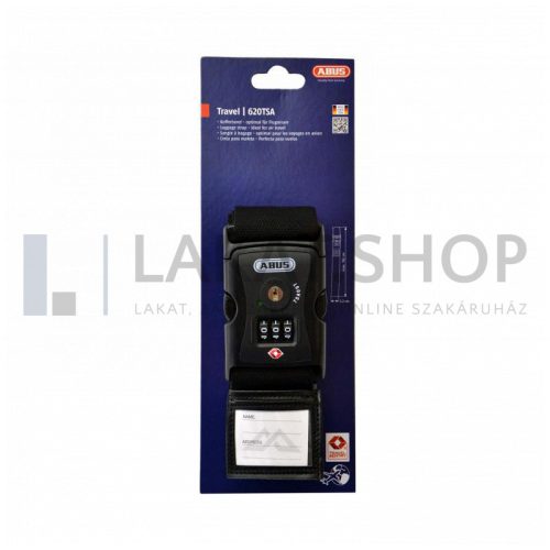 ABUS 620TSA/192 számzáras bőrönd heveder (poggyász lakat) - Fekete - 87658
