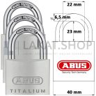 ABUS 727TI/40 Triples lakat szett - 3 db egységkulcsos lakat