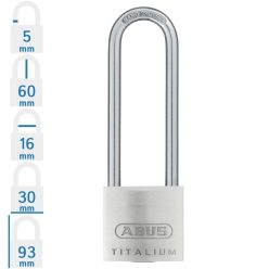   ABUS 64TI/30HB60 KA6311 hosszúkengyelű egységkulcsos lakat tetszőleges darabszámban