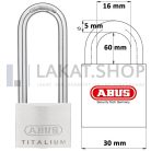 ABUS 64TI/30HB60 KA6312 hosszúkengyelű egységkulcsos lakat