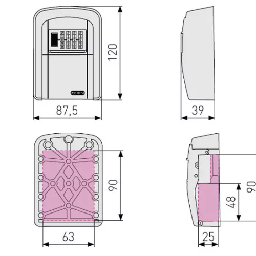 ABUS KeyGarage 707 MINI - Számzáras mini kulcstároló