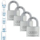 ABUS 727TI/40 Quads lakat szett - 4 db egységkulcsos lakat