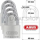 ABUS 727TI/40 Quads lakat szett - 4 db egységkulcsos lakat