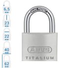 ABUS 64TI/40 KA6411 egységkulcsos lakat