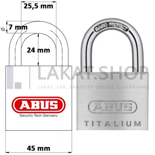 ABUS 727TI/45 lakat