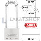 ABUS 64TI/50HB80 KA6514 hosszúkengyelű egységkulcsos lakat