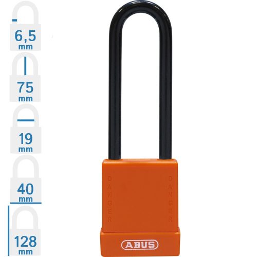 ABUS 76/40 KA LOTO munkavédelmi kizáró lakat, műanyag kengyellel