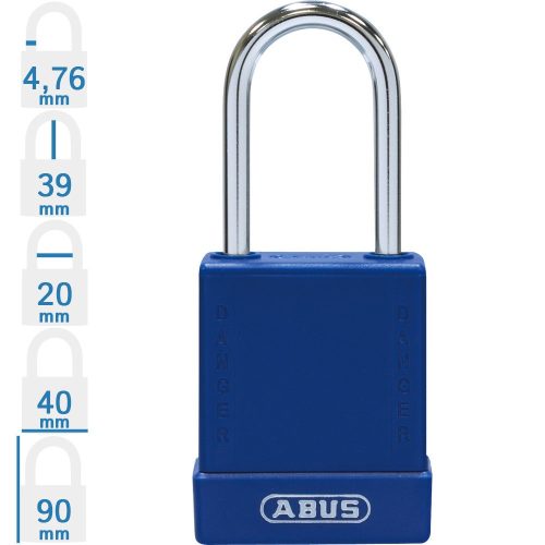 ABUS 76PS/40 KA LOTO munkavédelmi kizáró lakat, műanyag kengyellel