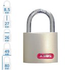 ABUS 818/50 lakat 3 db pontfuratos kulcs