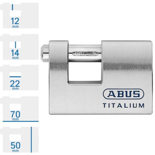 ABUS 98TI/70 KA tömb lakat, pontfuratos kulccsal (egykulcsos lakatok)