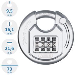 ABUS Diskus 29/70 számzáras biztonsági lakat 