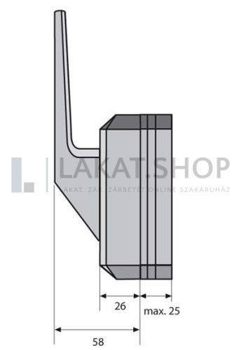 ABUS FO500N kifeszítésgátló ablakzár - Fehér