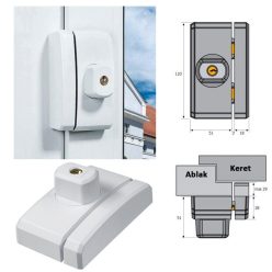 ABUS FTS96 kifeszítésgátló ablakzár - Fehér