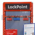 ABUS Lockpoint LOTO munkavédelmi eszköz zárási pont - állványos kivitel, fali