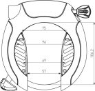 Abus Pro Shield X-Plus 5955 NR KA egységkulcsos kerékpár patkózár - vázzár