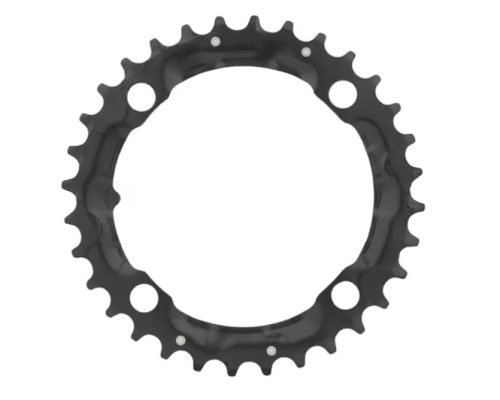 Truvativ MTB 3x10 4 furatos szimmetrikus lánctányér, acél [matt fekete, 44]