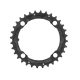 Truvativ MTB 3x10 4 furatos szimmetrikus lánctányér, acél [matt fekete, 44]
