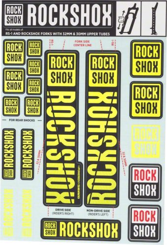 Rock Shox Sid/Reba/Recon (30/32mm) matrica <em>[fehér]</em>