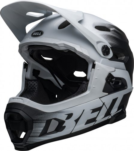 Bell Super DH Spherical fullface kerékpáros sisak [fekete / fehér, 53-58 cm (M)]