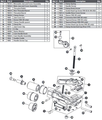 Park Tool szorító csavar 100-3D állványfejhez