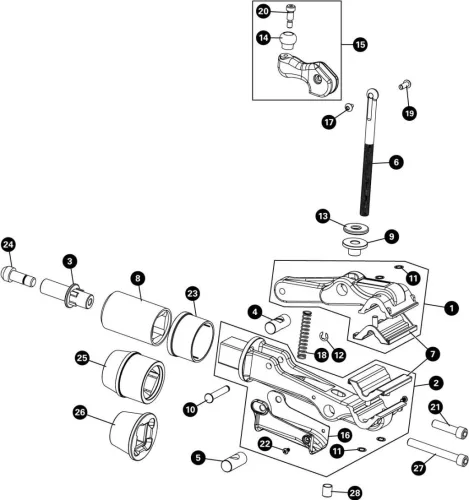 Park Tool álványfej felső rész (100-3D, 100-5D, 100-25D)