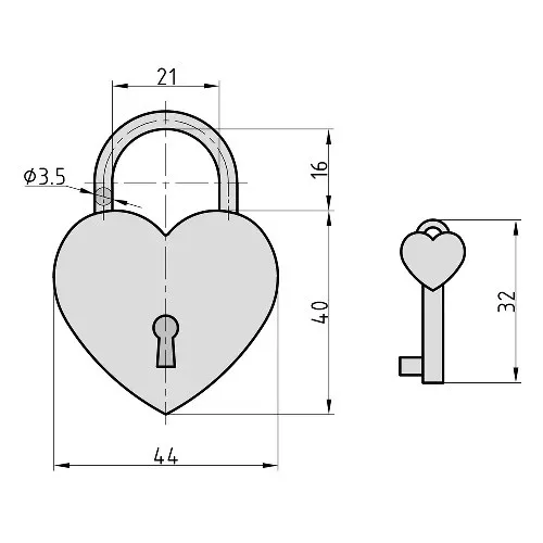 Basi Heart Lock szerelemlakat