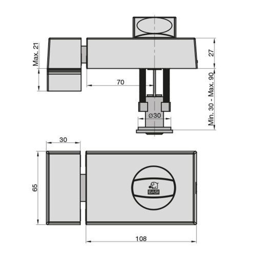Basi KS 500 70 felsőzár
