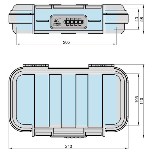 Basi MSZ 200 vízvédett mobil értéktároló