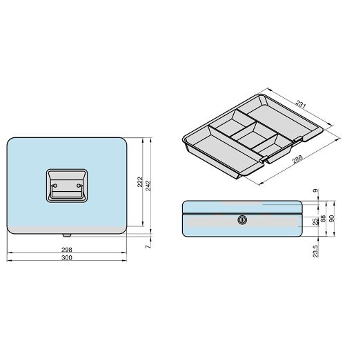 Basi GK 10XL pénzkazetta érmetartóval