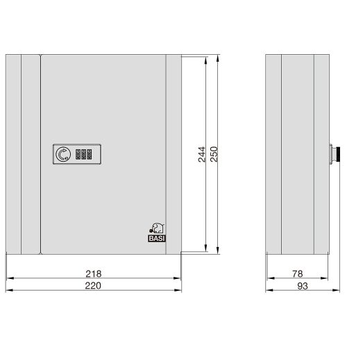 Basi SK 80 28 exkluzív számzáras kulcskazetta
