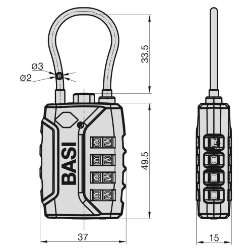 Basi KS 625 TSA sodronyos utazólakat