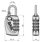 Basi KS 630 TSA számzáras utazólakat