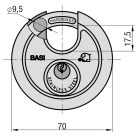 Basi RVS 610 70 robosztus diszkosz lakat