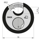 Basi RVS 610W 70 időjárásálló diszkosz lakat