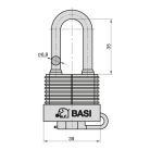 Basi VHS 615WH 30 hosszúkengyeles kültéri lakat