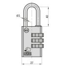 Basi VHS 622 25 számzáras réz lakat