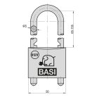 Basi HS 612V 50 állítható magasságú hosszúkengyeles lakat