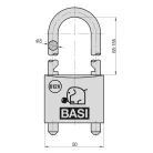 Basi VHS 612V 50 állítható magasságú lakat