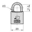 Basi VHS 630 20 alumínium lakat