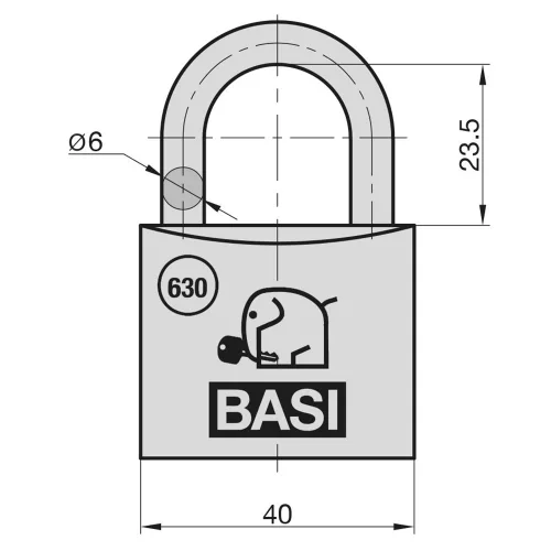 Basi VHS 630 40 alumínium lakat