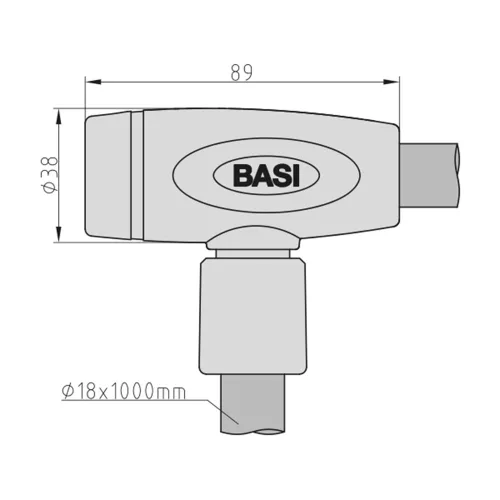 Basi ZR 306 megerősített kerékpárzár, 100 cm / 8 mm