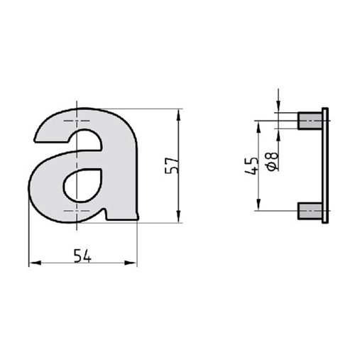 Basi HN 150 a nemesacél házszám