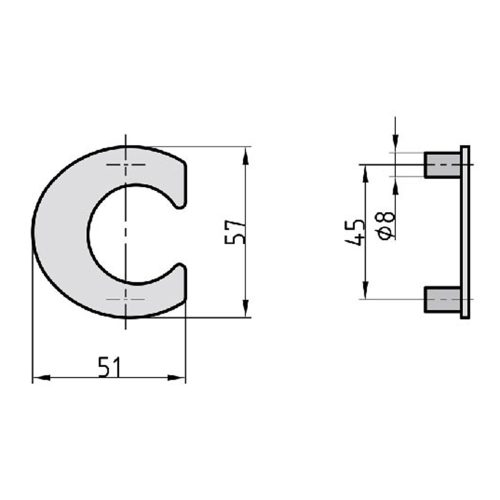 Basi HN 150 c nemesacél házszám
